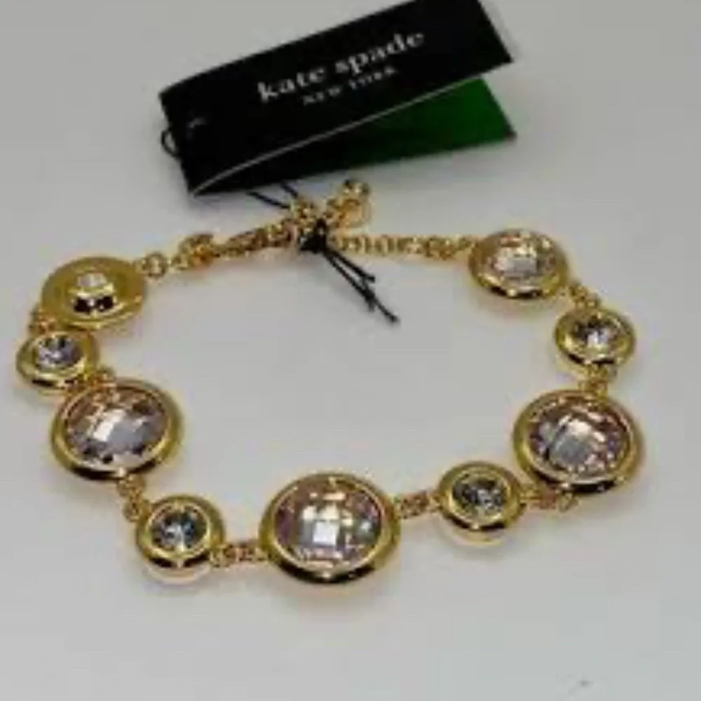 RARE‎ Kate Spade NWT On the Dot bracelet Clear/ gold